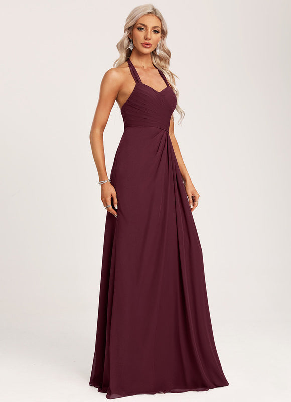Robe Chic Bleu Drapé - gallery 5