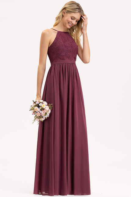 Robe Chic Mousseline Bordeaux - gallery 1