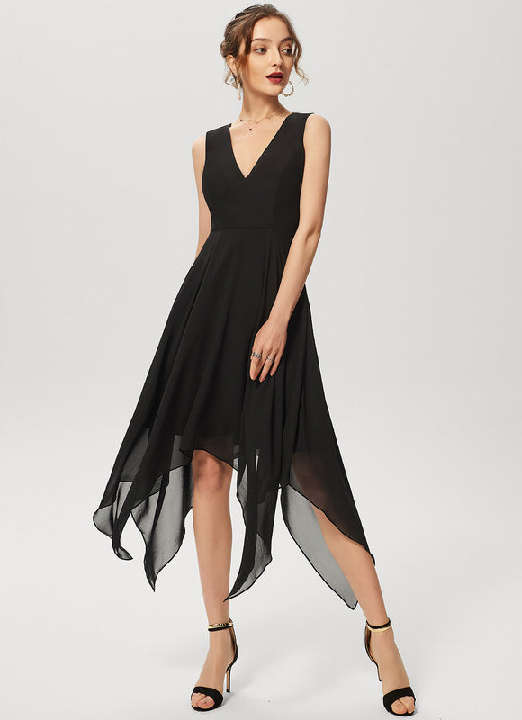 Robe Chic Asymétrique Vaporeuse - gallery 3