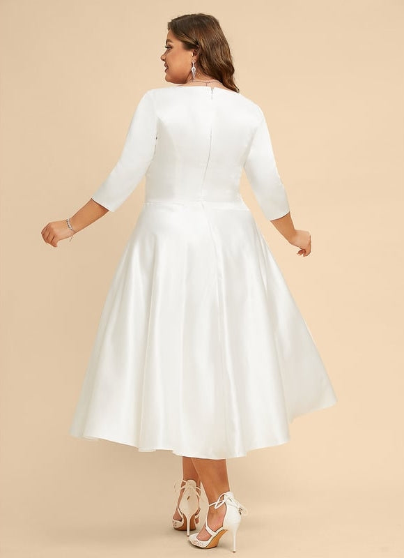 Robe Chic Élégance Satinée Midi - gallery 5