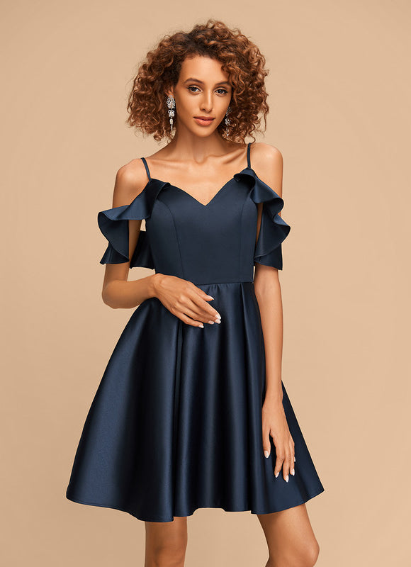 Robe Chic Satinée Flare - gallery 2