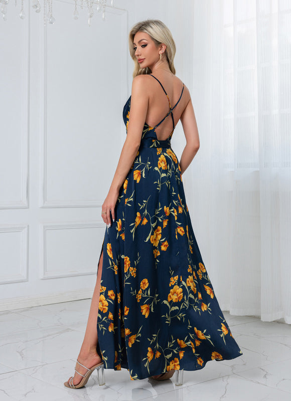 Robe Chic Longue Florale Rose - gallery 9