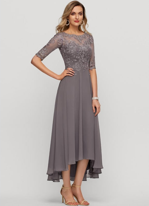 Robe Chic Grise Raffinée - gallery 3