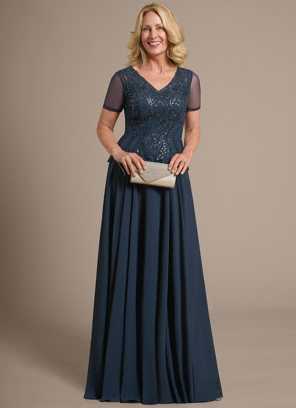 Robe Chic Longue Bleu Cobalt - gallery 3
