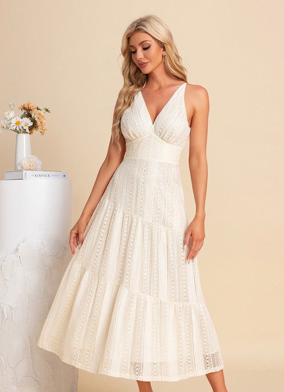 Robe Chic Mi-Longue Ajourée - gallery 5