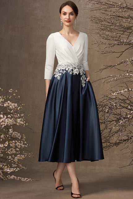 Robe Chic Élégance Bicolore - gallery 1