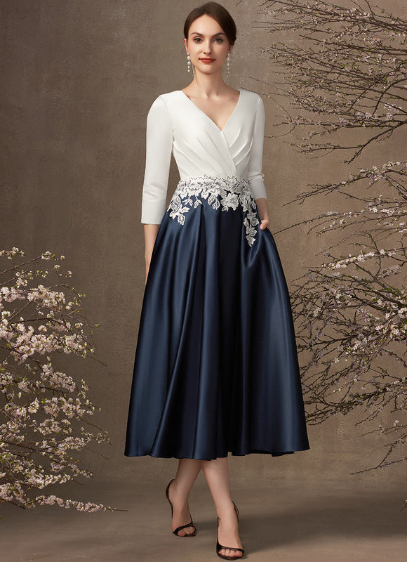 Robe Chic Élégance Bicolore - gallery 1