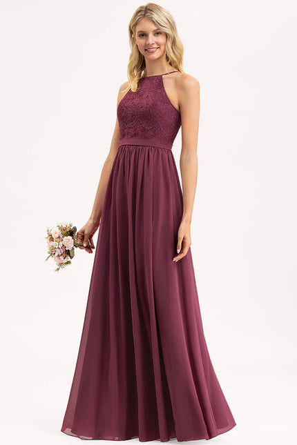 Robe Chic Mousseline Bordeaux - gallery 2