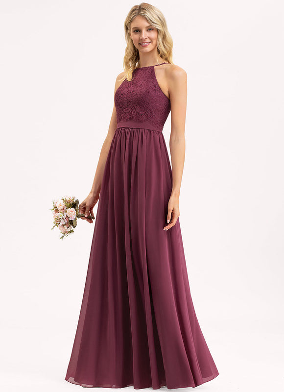 Robe Chic Mousseline Bordeaux - gallery 2