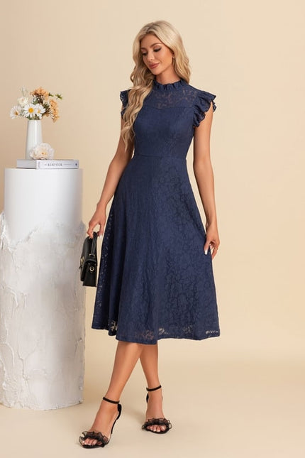 Robe Chic Dentelle Grise