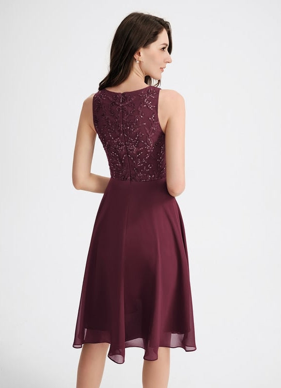 Robe Chic Rouge Velours - gallery 4