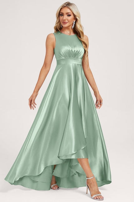 Robe Chic Satinée Menthe - gallery 3
