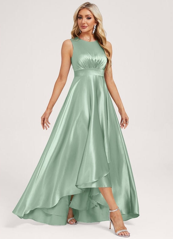 Robe Chic Satinée Menthe - gallery 3