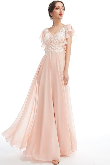 Robe Chic Flottante Pêche - gallery 3