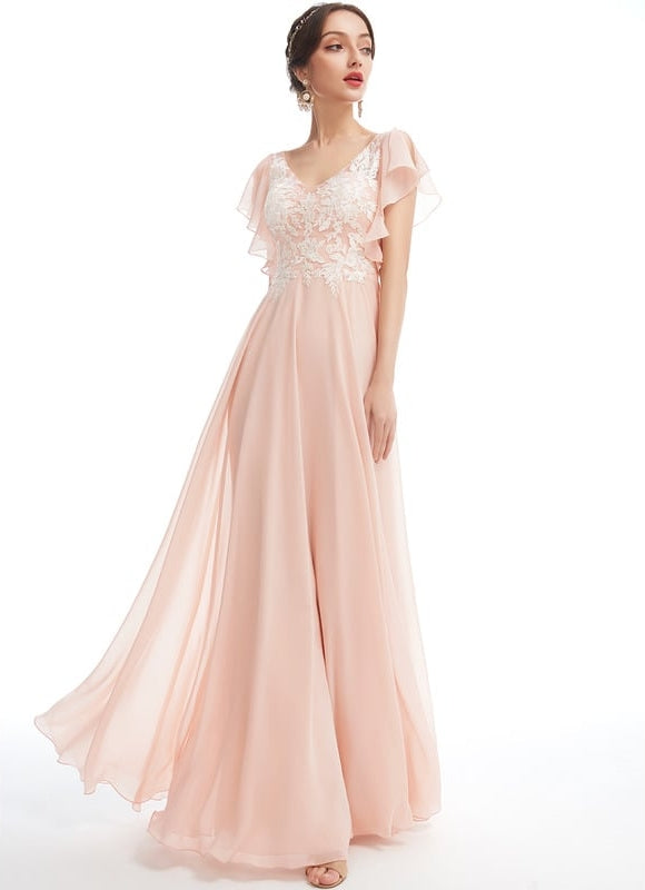 Robe Chic Flottante Pêche - gallery 3