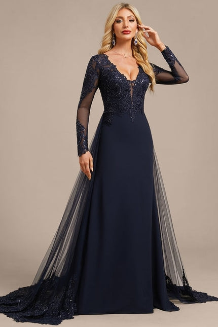 Robe Chic Élégante Marine - gallery 4