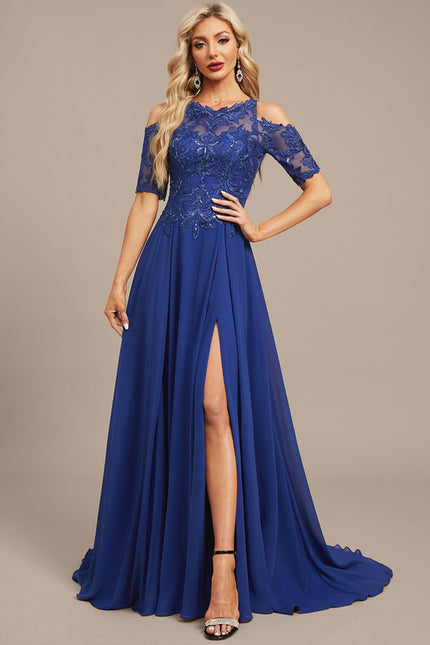 Robe Chic Bleue Éblouissante - gallery 2
