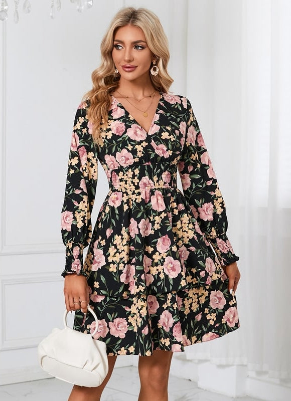 Robe Chic Fleurisson Noir