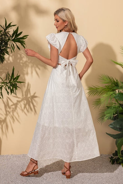 Robe Chic Blanche Brodée - gallery 6
