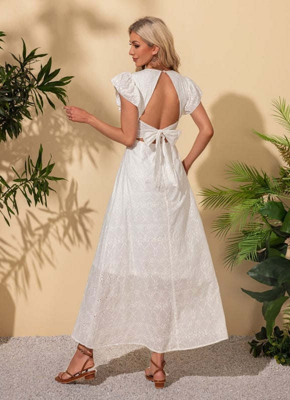 Robe Chic Blanche Brodée - gallery 6
