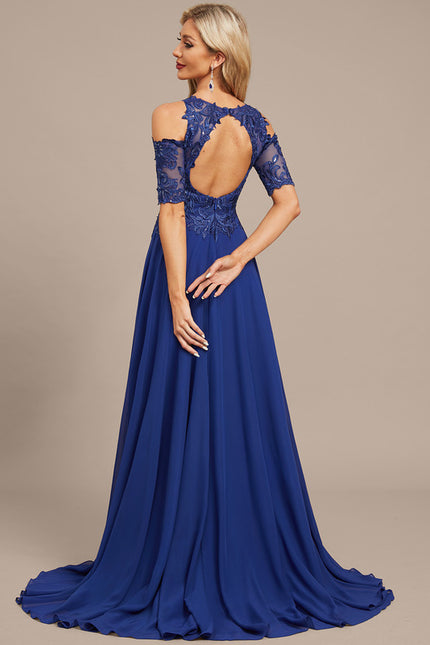 Robe Chic Bleue Éblouissante - gallery 4