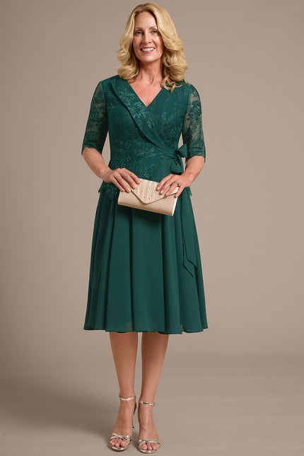 Robe Chic Viscose Émeraude - gallery 4