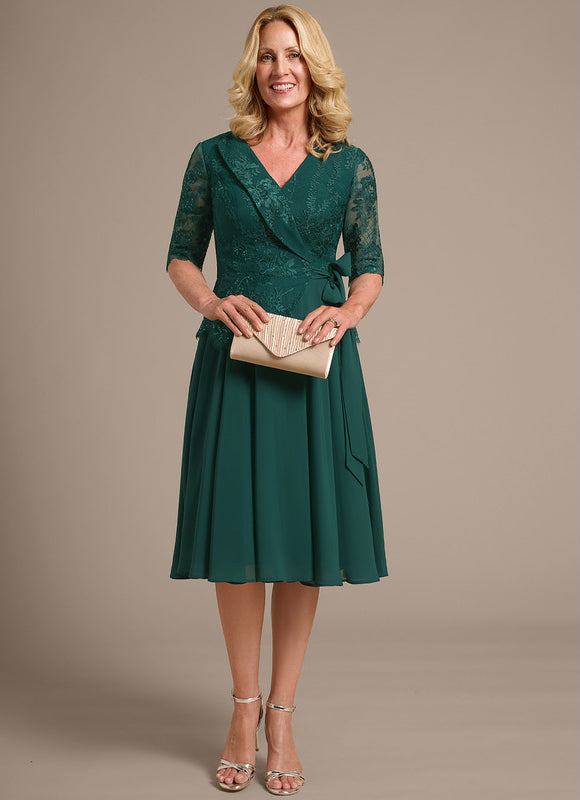 Robe Chic Viscose Émeraude - gallery 4