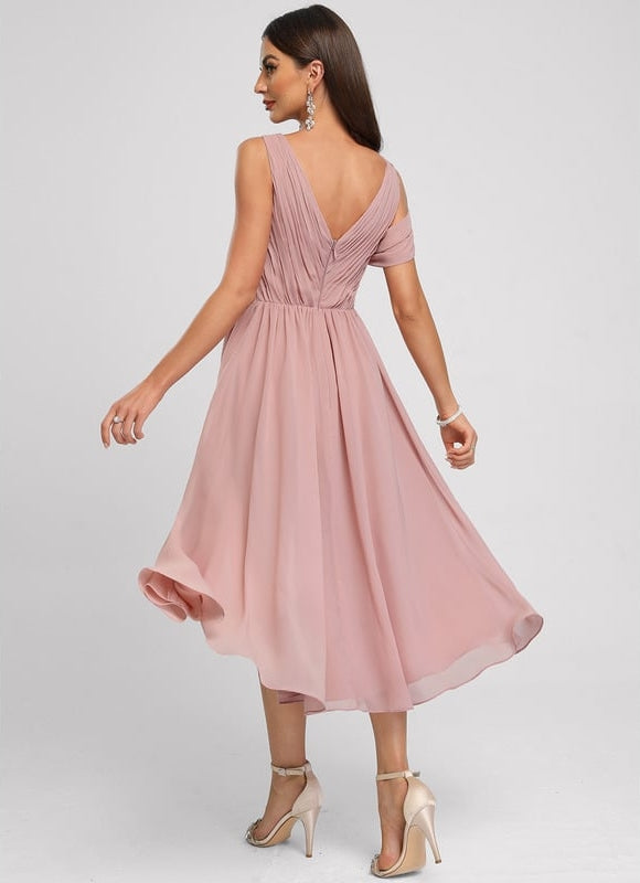 Robe Chic Plissée Émeraude - gallery 3