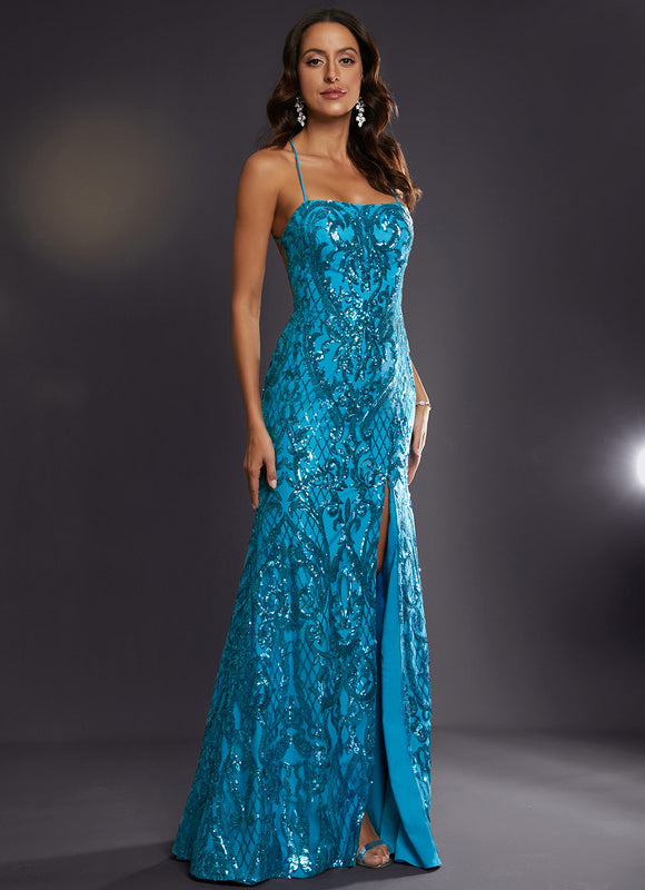 Robe Chic Pailletée Azur - gallery 6