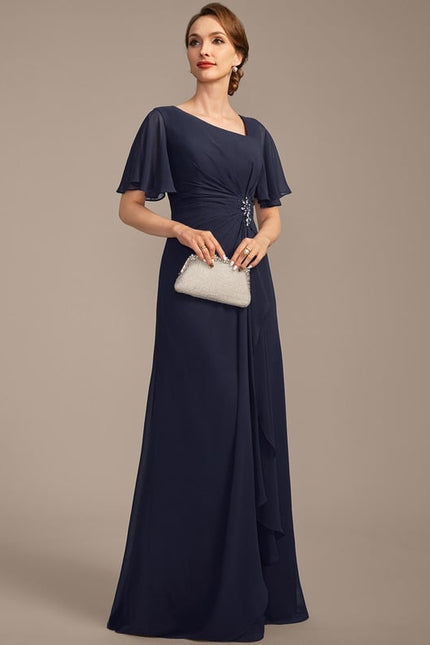 Robe Chic Mousseline Céleste - gallery 5