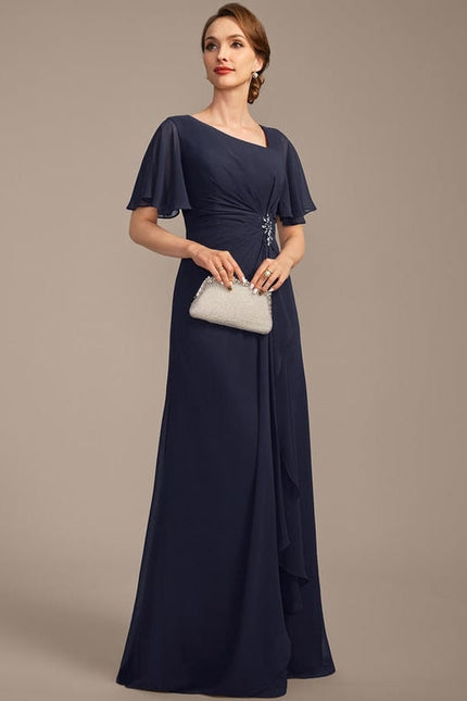 Robe Chic Mousseline Céleste - gallery 5