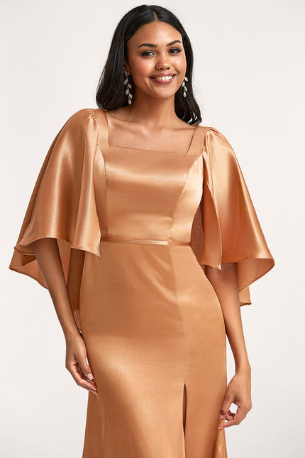 Robe Chic Satin Caramel - gallery 3