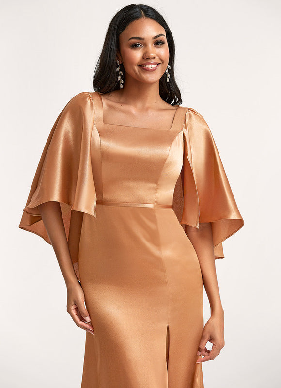 Robe Chic Satin Caramel - gallery 3