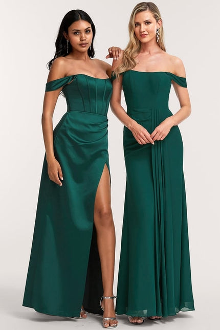 Robe Chic Mousseline Émeraude - gallery 1