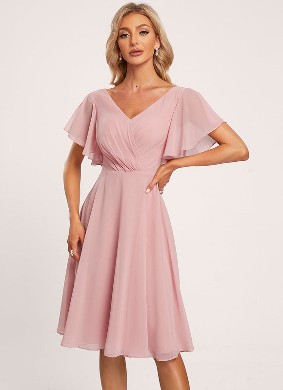 Robe Chic Chiffon Poudré - gallery 3