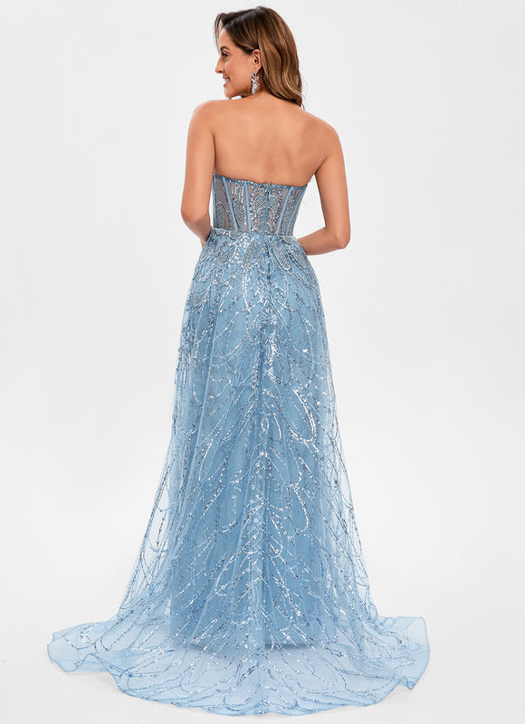 Robe Chic Éclatante Céleste - gallery 6