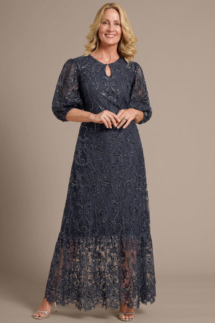 Robe Chic Dentelle Marine - gallery 4