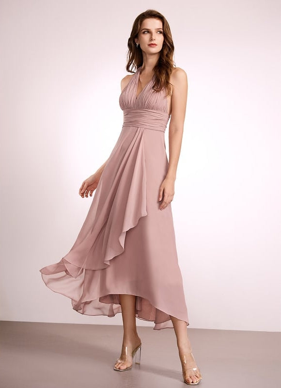 Robe Chic Mousseline Asymétrique
