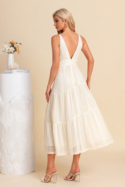 Robe Chic Mi-Longue Ajourée - gallery 2