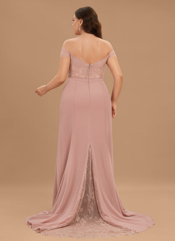 Robe De Soirée Chic Rose Poudrée - gallery 8