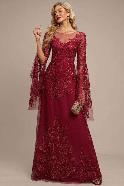 Robe Chic Écarlate Ornée - gallery 2
