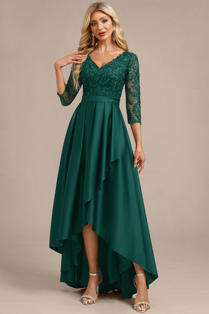 Robe Chic Satinée Asymétrique - gallery 2