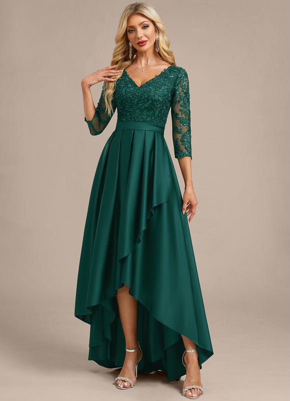 Robe Chic Satinée Asymétrique - gallery 2