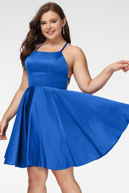 Robe Chic Marine Satinée Élégante - gallery 4