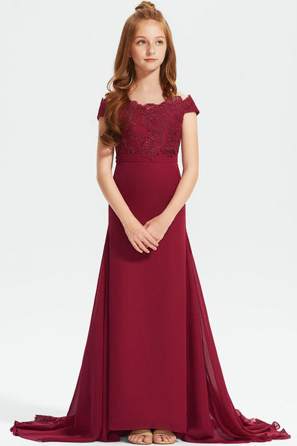 Robe Chic Dentelle Bordeaux - gallery 3