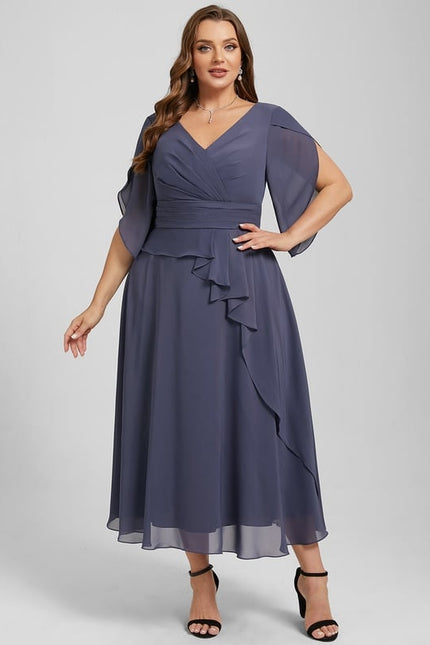 Robe Chic Plissée Sombre - gallery 9