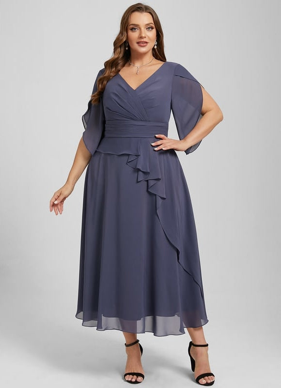 Robe Chic Plissée Sombre - gallery 9