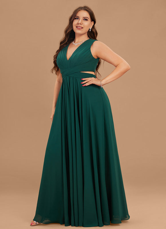 Robe Chic Longue Bordeaux Plissée - gallery 8