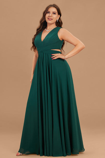 Robe Chic Longue Bordeaux Plissée - gallery 8