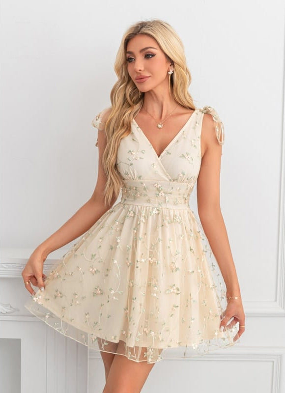 Robe Chic Tulle Écrue